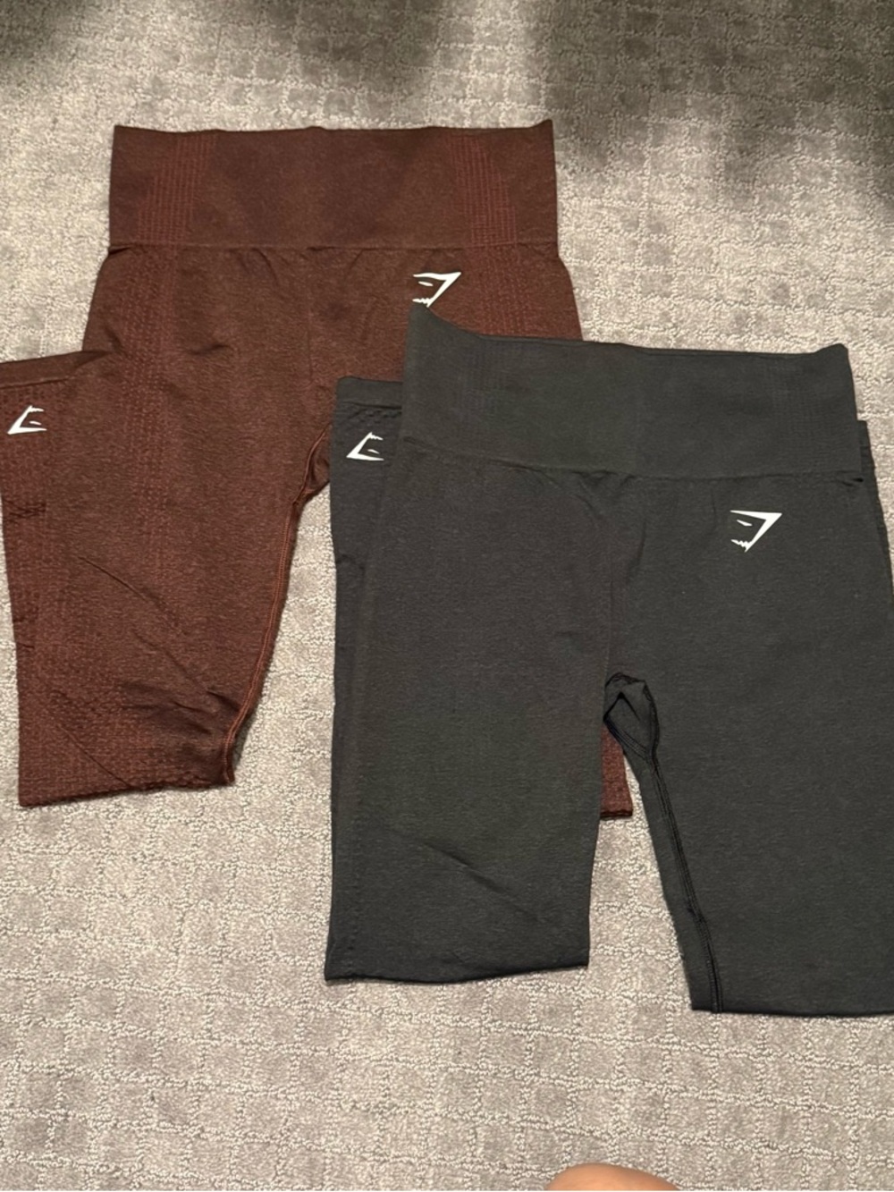 Gymshark Seamless High-Waist Leggings Set - Brown & Grey